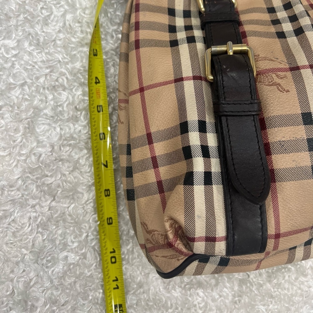 Burberry Northfield Convertible Haymarket Brown Canvas Tote - Picture 15 of 16
